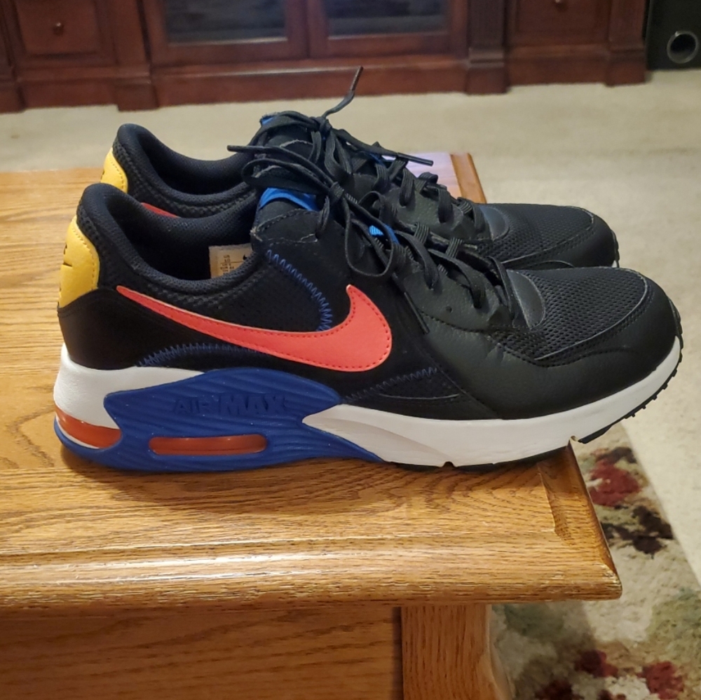 Nike Men's Size 10 Air Max CD4165-008 Excee Black Royal Crimson Shoes